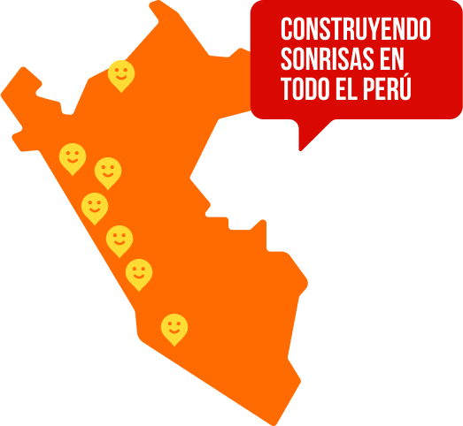 Mapa del Perú con proyectos Centenario